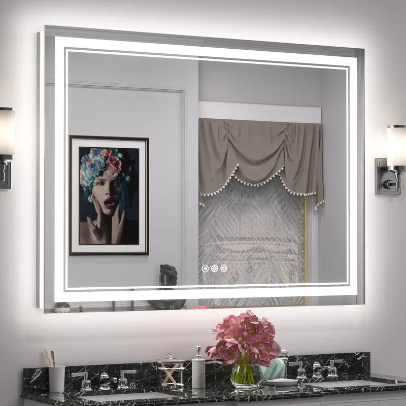 Chrisna Front and Backlit LED Bathroom Vanity Mirror