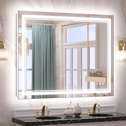 Chrisna Front and Backlit LED Bathroom Vanity Mirror