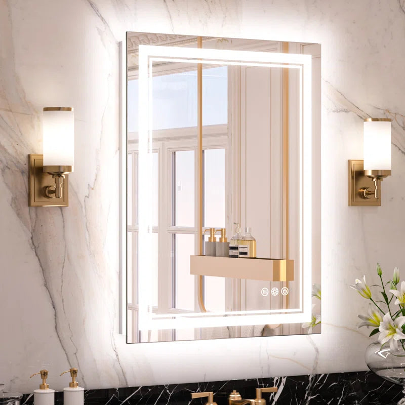 Chrisna Front and Backlit LED Bathroom Vanity Mirror