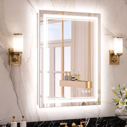 Chrisna Front and Backlit LED Bathroom Vanity Mirror