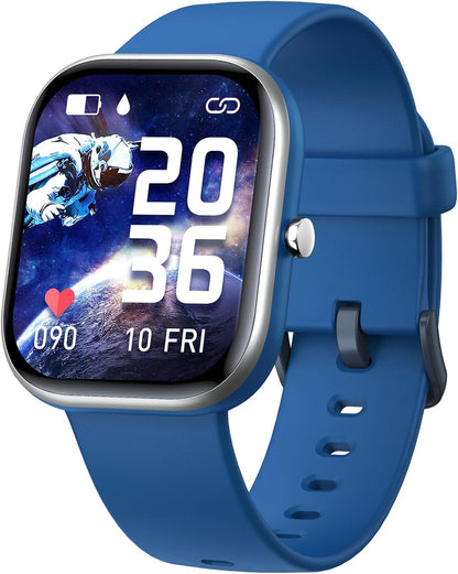 Kids Smart Watch for Boys Girls,Ip68 Waterproof Kids Fitness Activity Tracker Watch,Heart Rate Sleep Monitor,8 Sport Modes,Pedometers,Calories Counter,Alarm Clock,Kids Gifts for Teens 5+ (Blue)