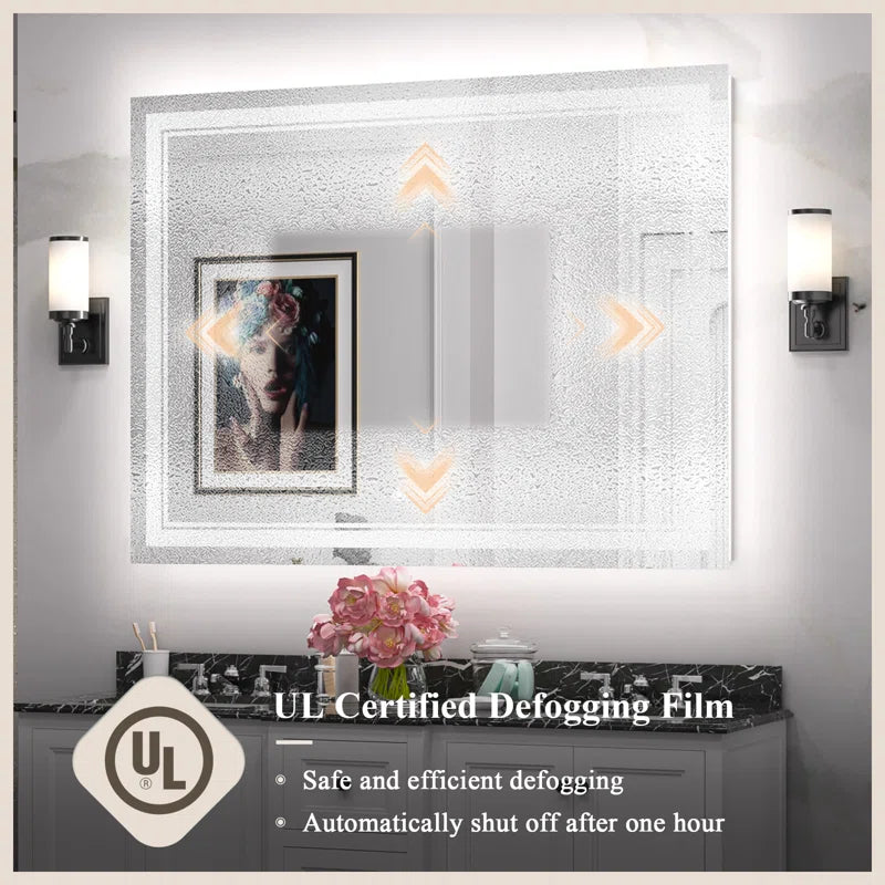 Chrisna Front and Backlit LED Bathroom Vanity Mirror