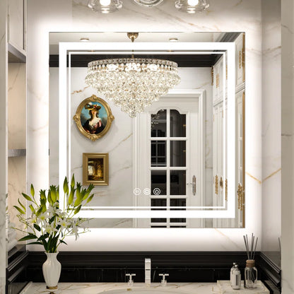 Chrisna Front and Backlit LED Bathroom Vanity Mirror