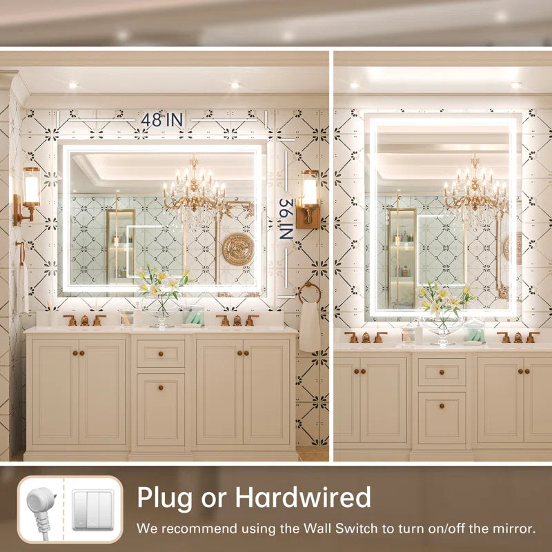 Chrisna Front and Backlit LED Bathroom Vanity Mirror