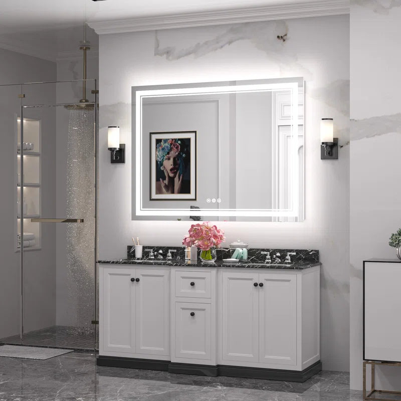 Chrisna Front and Backlit LED Bathroom Vanity Mirror