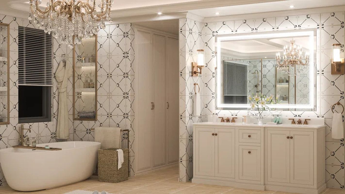 Chrisna Front and Backlit LED Bathroom Vanity Mirror