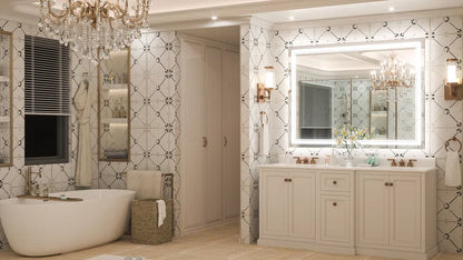 Chrisna Front and Backlit LED Bathroom Vanity Mirror