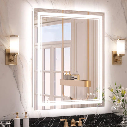 Chrisna Front and Backlit LED Bathroom Vanity Mirror