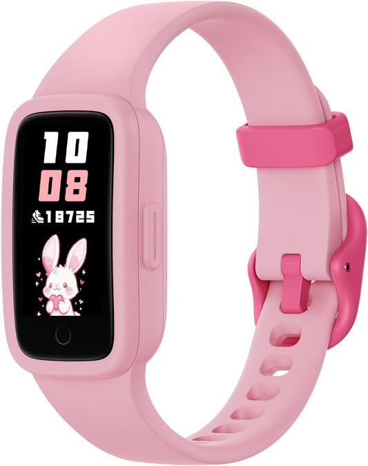 Vigor 3 Kids Fitness Tracker Watch - Pink AMOLED Smart Watch for Girls 5-15, Waterproof, Heart Rate & Sleep Monitor, Step Counter, No App or Phone Needed