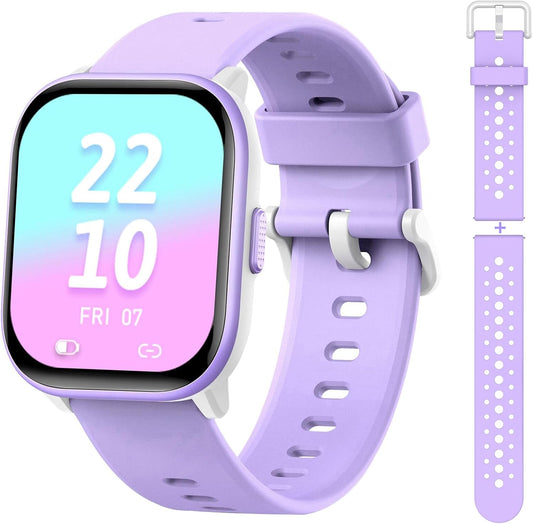 Smart Watch for Kids, 1.5" Kids Fitness Tracker with 19 Sports Modes, IP68 Waterproof, Sleep Monitor, Heart Rate, Pedometer, No App/Phone Required,Birthday Gifts for Girls Boys Teens Age 6-15