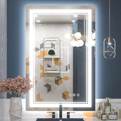 Chrisna Front and Backlit LED Bathroom Vanity Mirror
