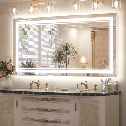 Chrisna Front and Backlit LED Bathroom Vanity Mirror