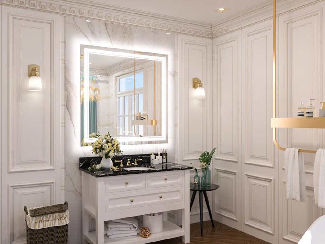 Chrisna Front and Backlit LED Bathroom Vanity Mirror