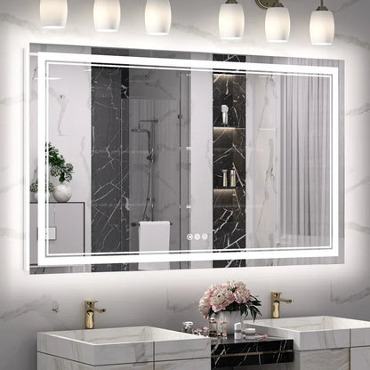 Chrisna Front and Backlit LED Bathroom Vanity Mirror