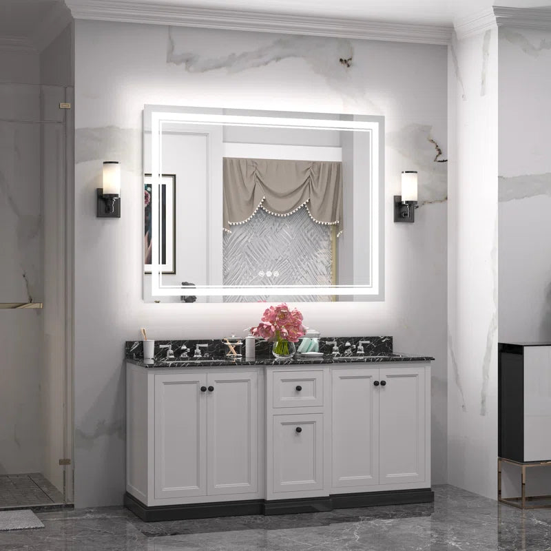 Chrisna Front and Backlit LED Bathroom Vanity Mirror