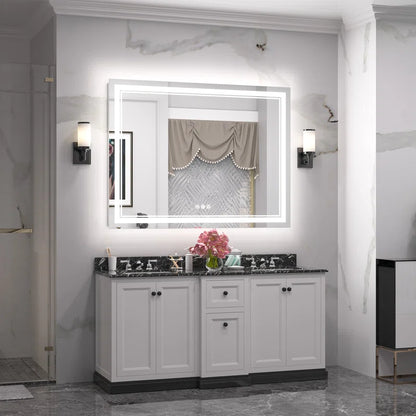 Chrisna Front and Backlit LED Bathroom Vanity Mirror