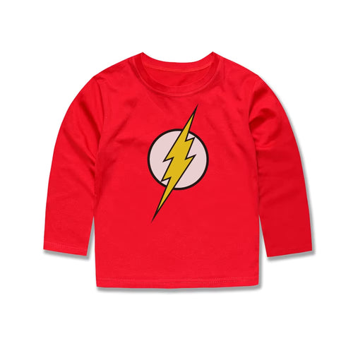 100 Cotton Children'S Fashion Boys Flash T Shirts Classical Children Cartoon Movie T-Shirts Vetement Enfant Fille Boys T Shirts