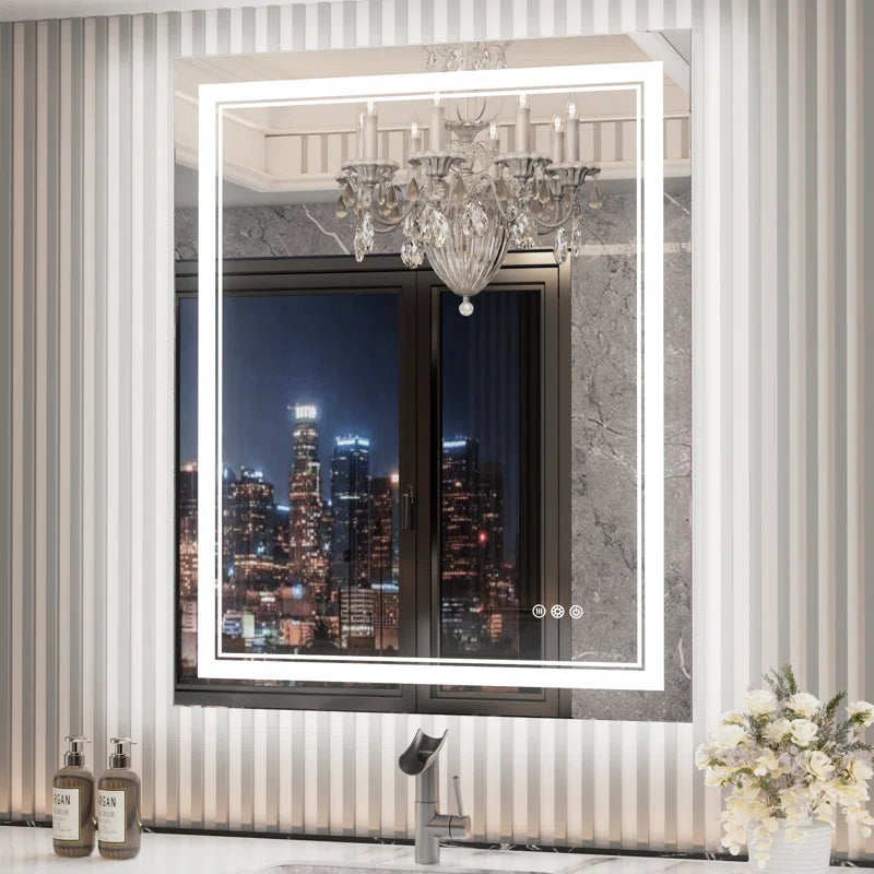 Chrisna Front and Backlit LED Bathroom Vanity Mirror