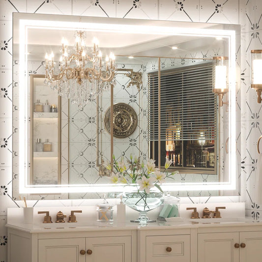 Chrisna Front and Backlit LED Bathroom Vanity Mirror