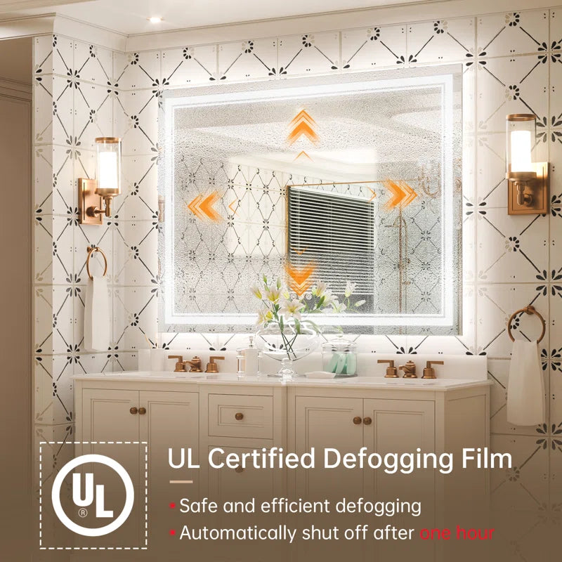 Chrisna Front and Backlit LED Bathroom Vanity Mirror